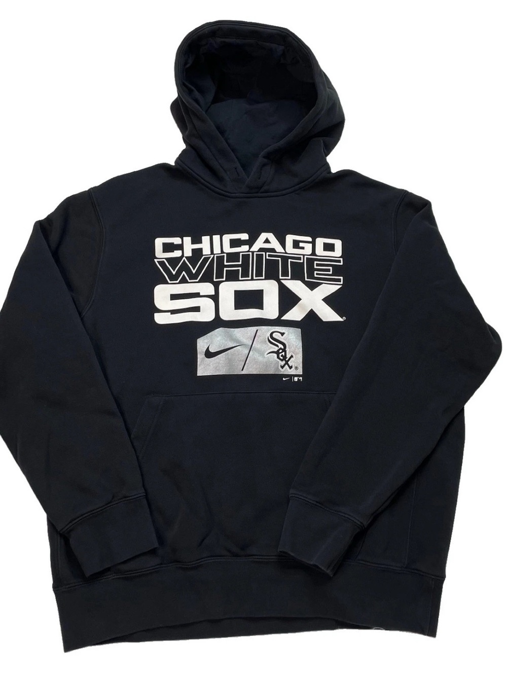 Nike Chicago White Sox Men’s Black Hoodie Size L Large Baseball MLB Sweatshirt